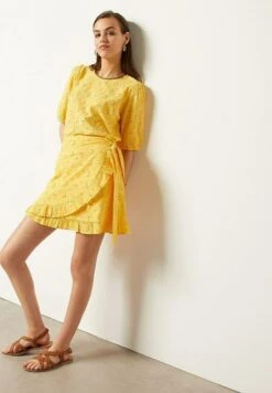 ETAM Cassie - Jupe Portefeuille - Jaune -Etam 093999a296d6458d828451264aecf3a8