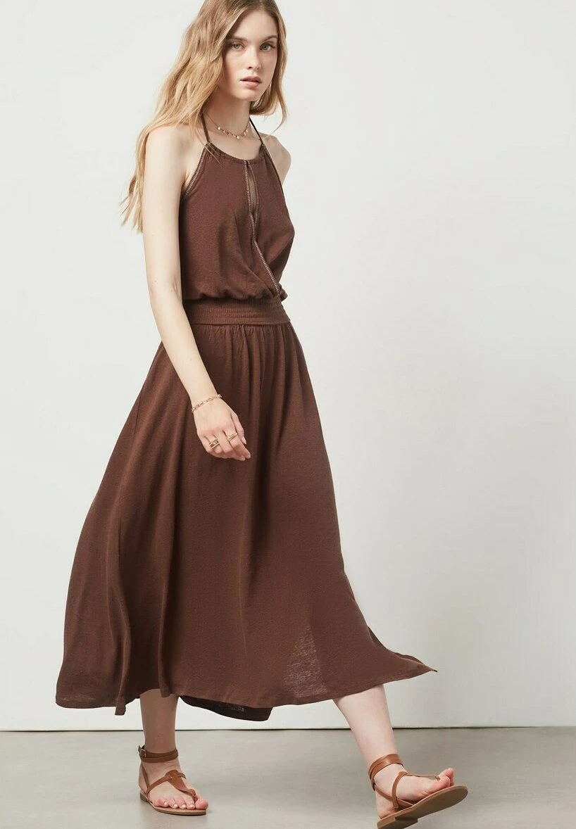 ETAM Ayda - Robe De Jour - Marron 1 ETAM Ayda - Robe De Jour - Marron