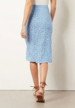 ETAM Costa - Jupe Crayon - Bleu -Etam 0b14b335fc8a423eaaf7de8a7112e8f6