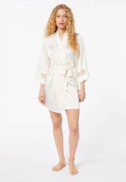 Etam 39 ETAM Sentiment - Deshabille - Bordeaux Grenat - Peignoir - Off-White