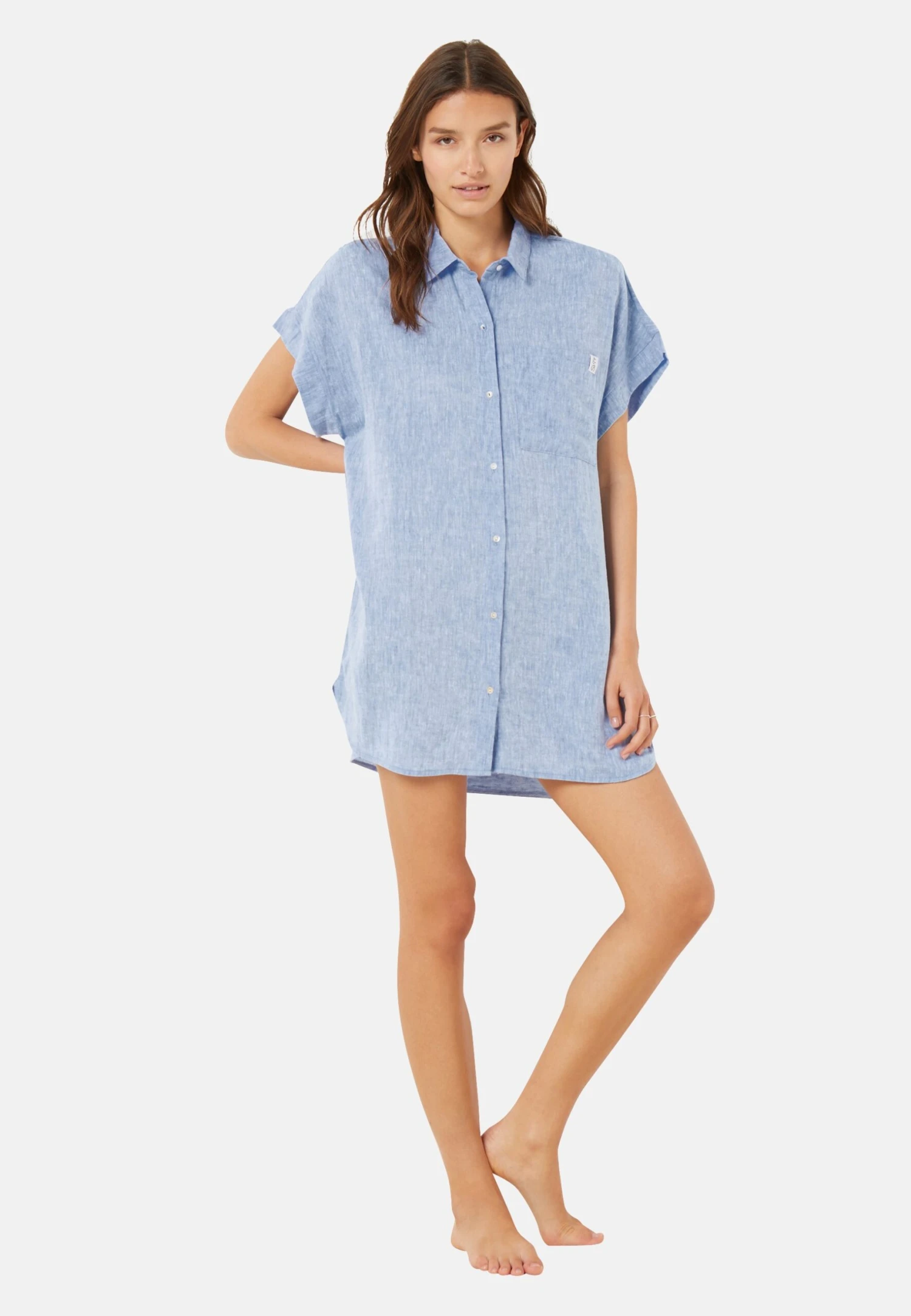 ETAM Justine - Chemise De Nuit / Nuisette - Bleu 2 ETAM Justine - Chemise De Nuit / Nuisette - Bleu – Image 2