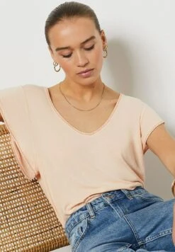 ETAM Anisia - T-Shirt Basique - Beige -Etam 16683f6b21b144a2ab28e26e4f02cff4