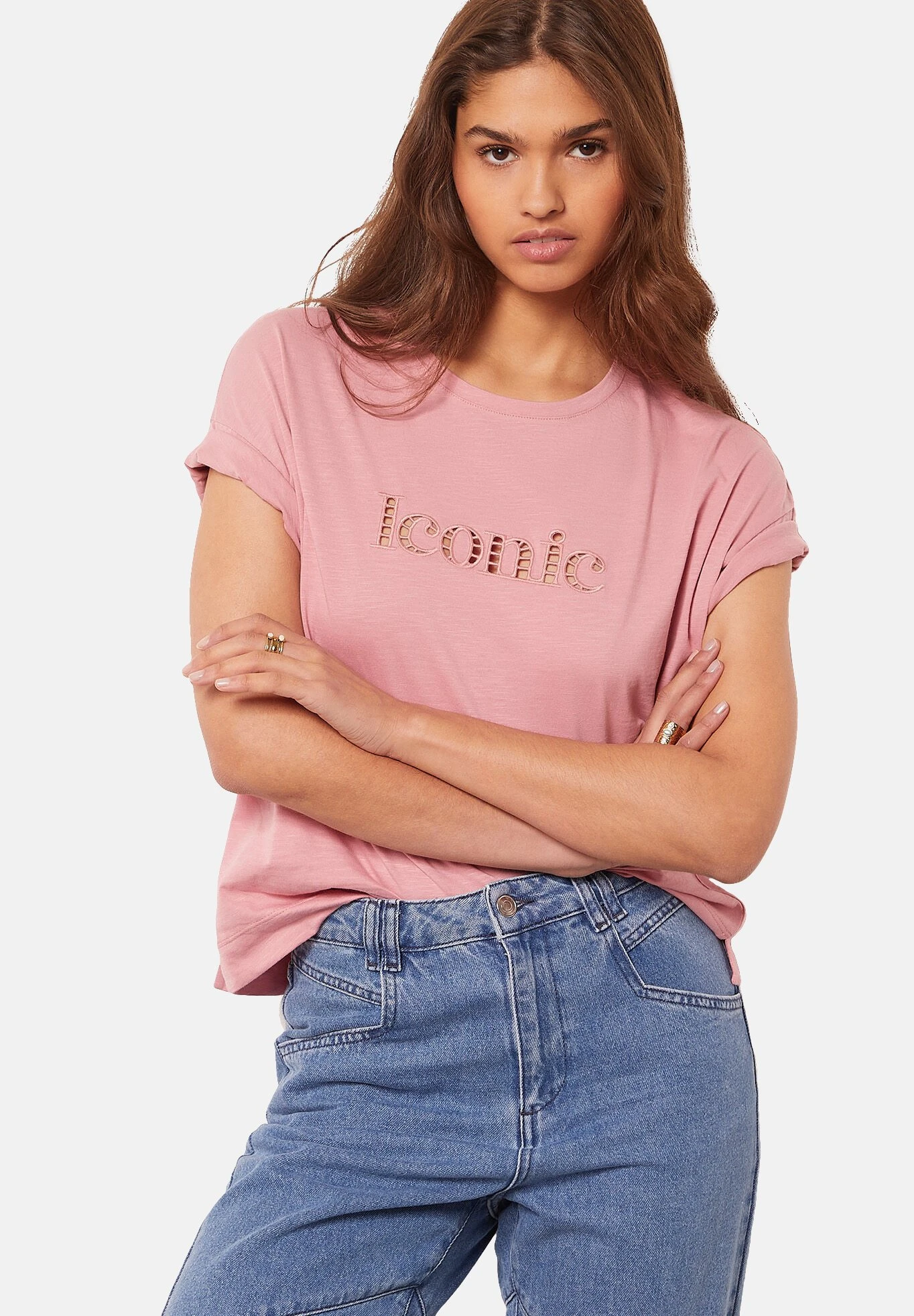 ETAM Palmy - T-Shirt Imprimé - Rose 1 ETAM Palmy - T-Shirt Imprimé - Rose