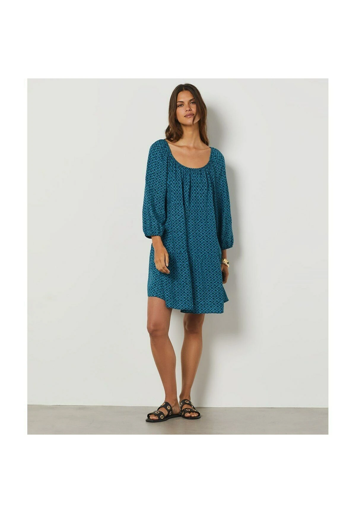 ETAM Lelix - Robe De Jour - Bleu Turquoise 2 ETAM Lelix - Robe De Jour - Bleu Turquoise – Image 2