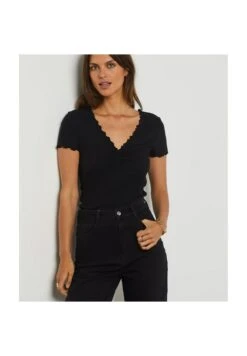 ETAM Abine - T-Shirt Basique - Noir