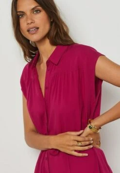 ETAM Leralix - Robe Chemise - Fuschia 9 ETAM Leralix - Robe Chemise - Fuschia -Etam 2a0f0566f5a5426d86c080f60c85ee36