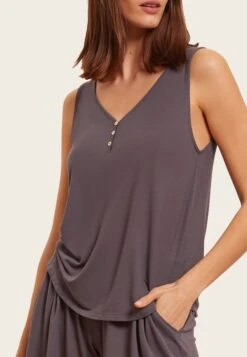 ETAM Haut De Pyjama - Gris Anthracite