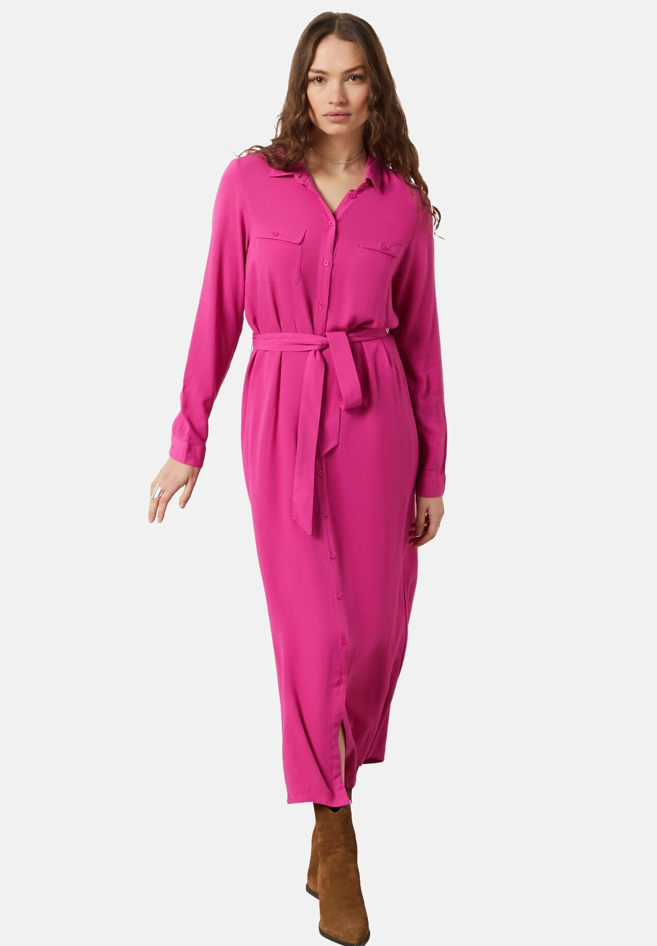 ETAM Brigitta - Robe Chemise - Fuschia 1 ETAM Brigitta - Robe Chemise - Fuschia