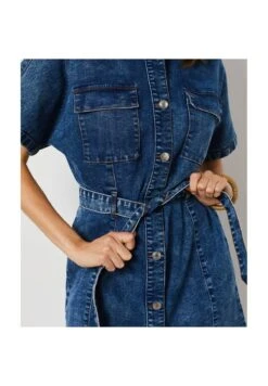 ETAM Deda - Robe En Jean - Bleu Marine -Etam 4fb8da42aa9449eb844bc4d2860f8ffa