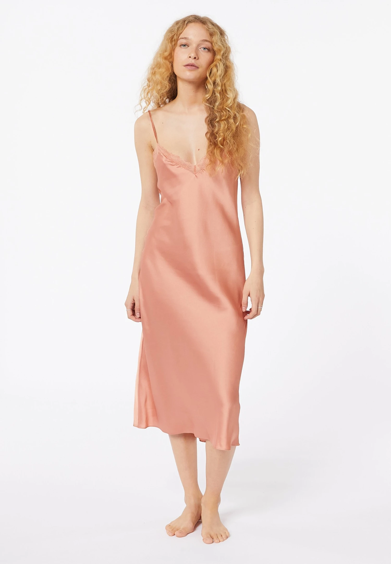 ETAM Sentiment - Chemise De Nuit / Nuisette - Rose Saumon 2 ETAM Sentiment - Chemise De Nuit / Nuisette - Rose Saumon – Image 2