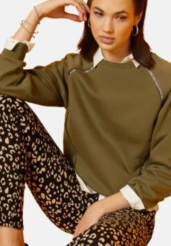 ETAM Pepita - Sweatshirt - Vert -Etam 59eb12a05ad1432985597709446d9f14