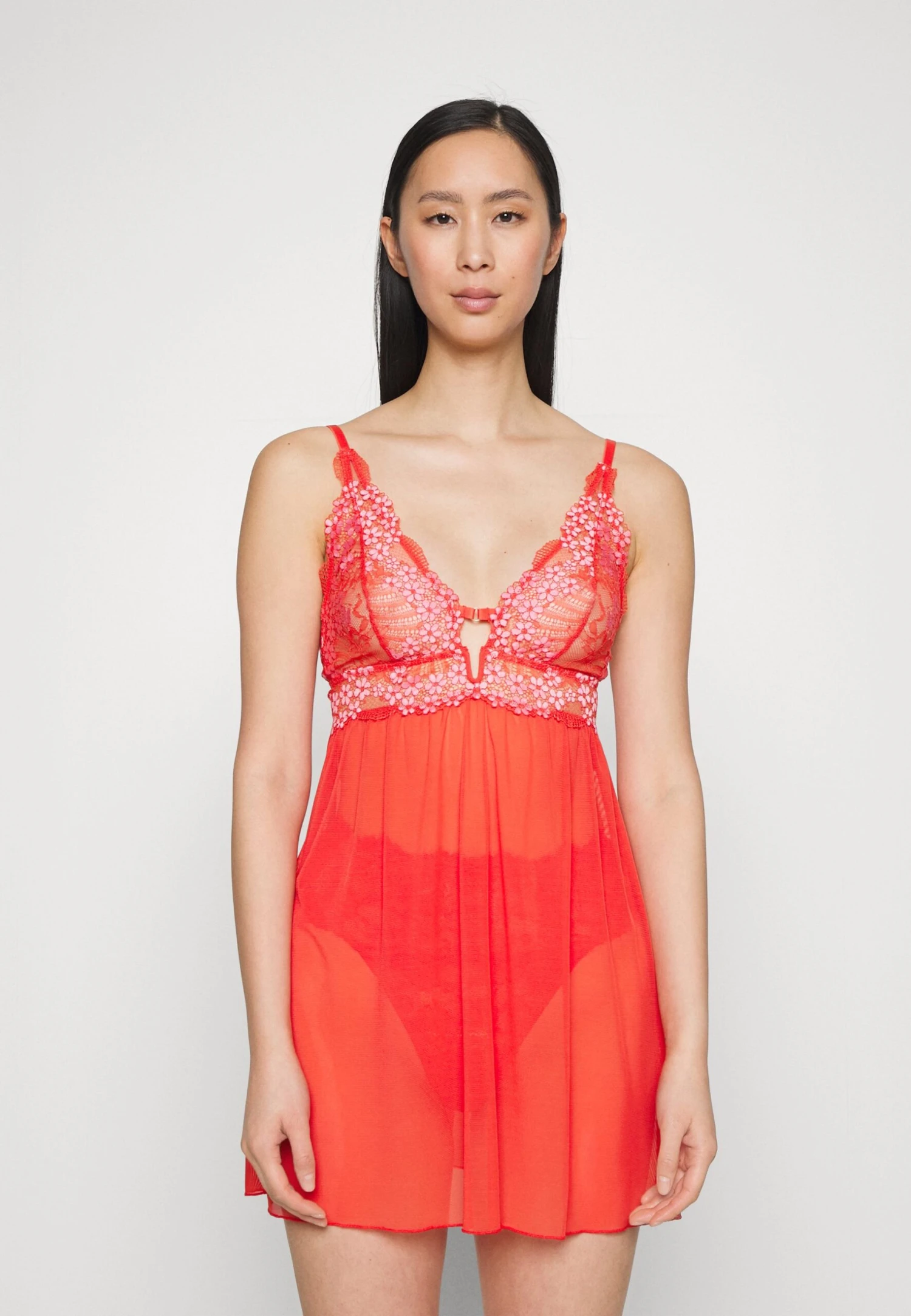 ETAM Somptueuse Nuisette - Chemise De Nuit / Nuisette - Corail 1 ETAM Somptueuse Nuisette - Chemise De Nuit / Nuisette - Corail