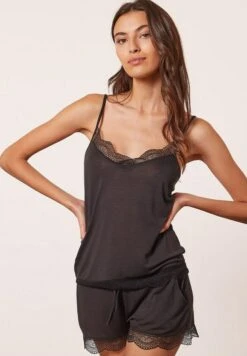ETAM Warm Day - Haut De Pyjama - Black