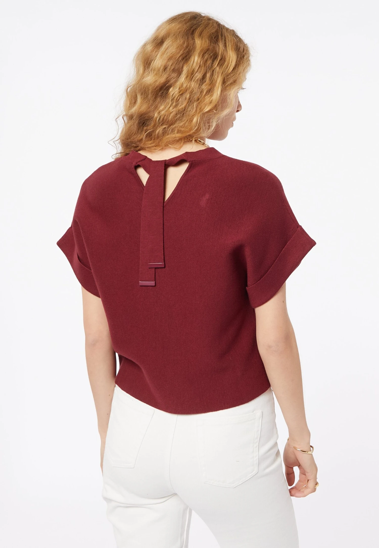 ETAM Annick - T-Shirt Basique - Bordeaux 3 ETAM Annick - T-Shirt Basique - Bordeaux – Image 3