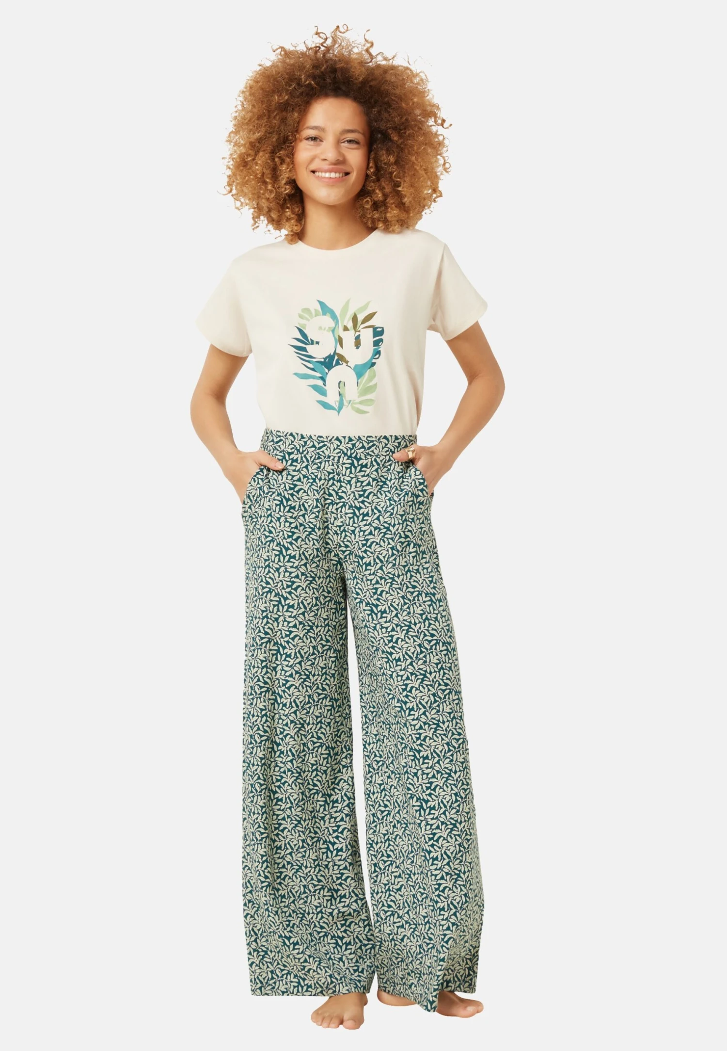 ETAM Thea - Bas De Pyjama - Bleu Nuit 2 ETAM Thea - Bas De Pyjama - Bleu Nuit – Image 2