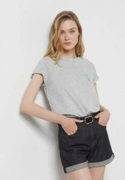 ETAM Amina - T-Shirt Imprimé - Gris Clair