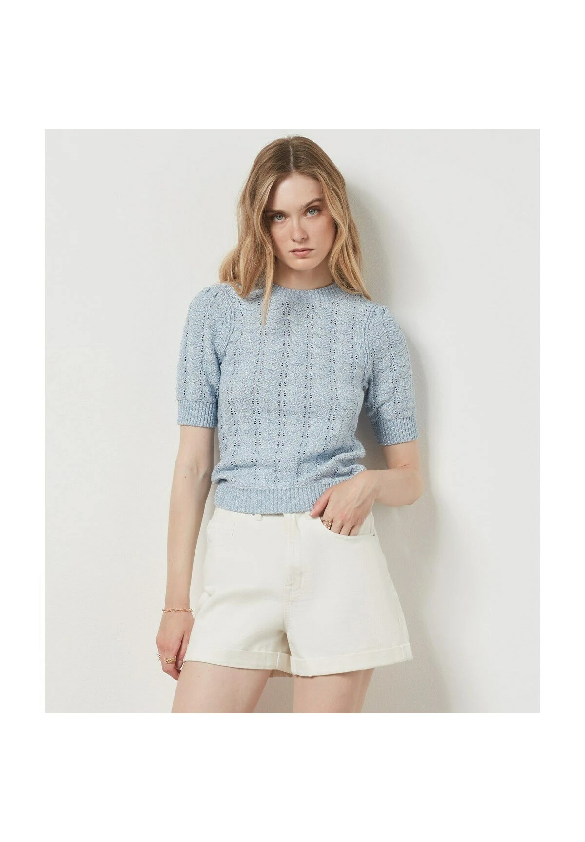 ETAM Colina - T-Shirt Basique - Bleu Ciel 1 ETAM Colina - T-Shirt Basique - Bleu Ciel