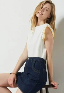 ETAM Dora - Jupe En Jean - Bleu Marine -Etam 78f230aa8cd3432e9658e9aeb09b6f7d