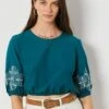 ETAM Leonce - Blouse - Bleu Turquoise
