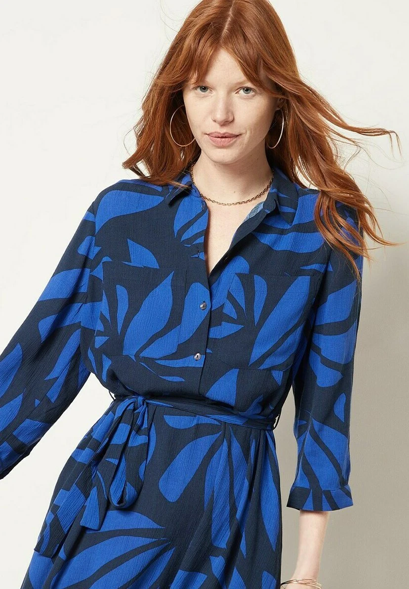 ETAM Ginette - Robe Chemise - Bleu Marine 3 ETAM Ginette - Robe Chemise - Bleu Marine – Image 3