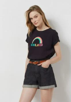 ETAM Amelane - T-Shirt Imprimé - Noir