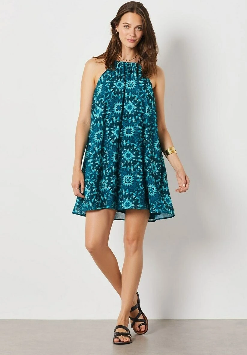 ETAM Linoh - Robe De Jour - Bleu Turquoise 1 ETAM Linoh - Robe De Jour - Bleu Turquoise