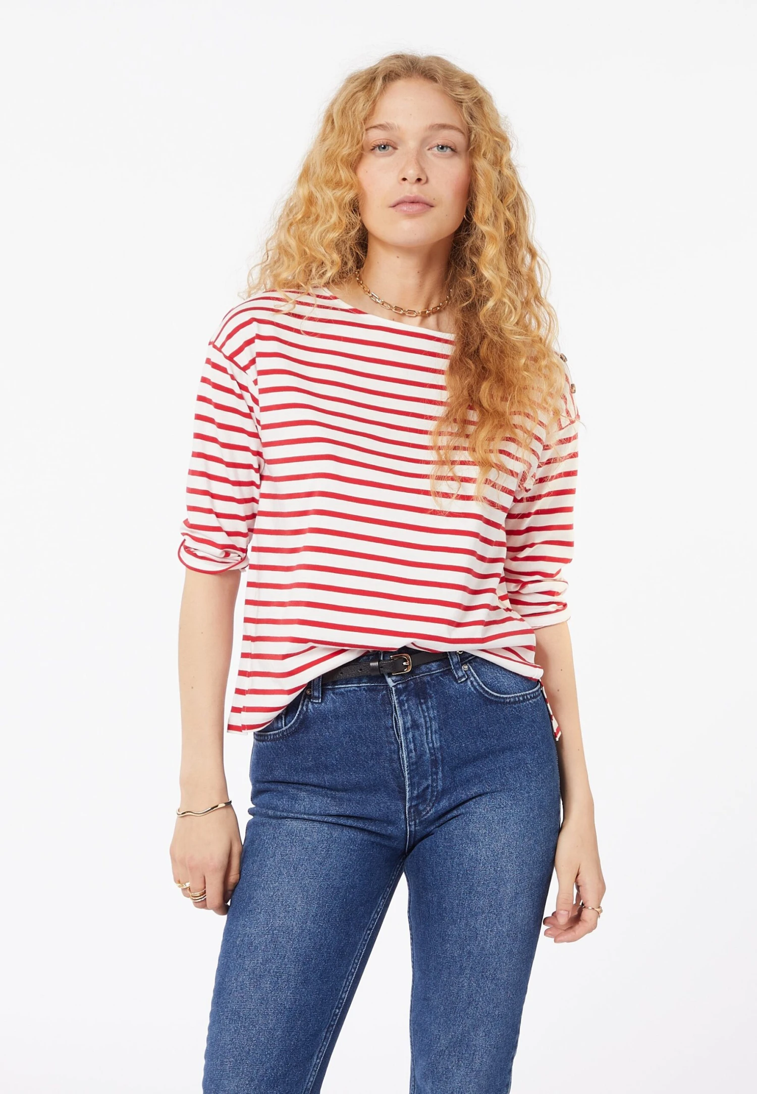 ETAM Pitane - T-Shirt À Manches Longues - Rouge 4 ETAM Pitane - T-Shirt À Manches Longues - Rouge – Image 4