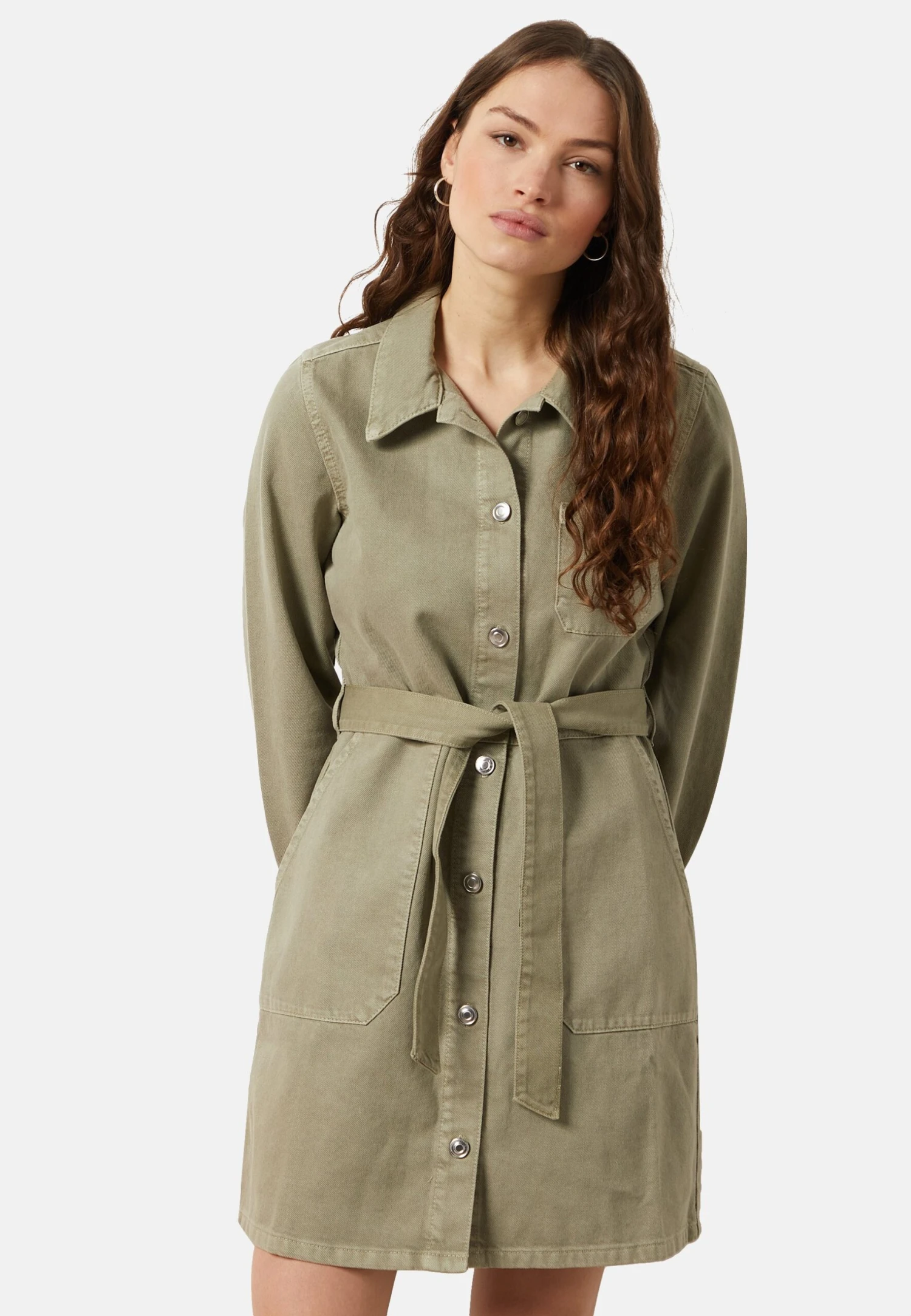 ETAM Baran - Robe Chemise - Vert Kaki 1 ETAM Baran - Robe Chemise - Vert Kaki