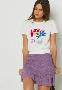 ETAM Bacina - T-Shirt Imprimé - Ecru -Etam 8ea31bc0e79d4550ab73a7a8b72bc447