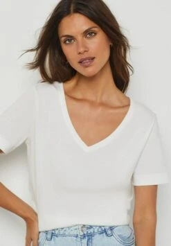 ETAM Punta - T-Shirt Basique - Ecru -Etam 97aefefcca904899950d3cf704ddd7ca