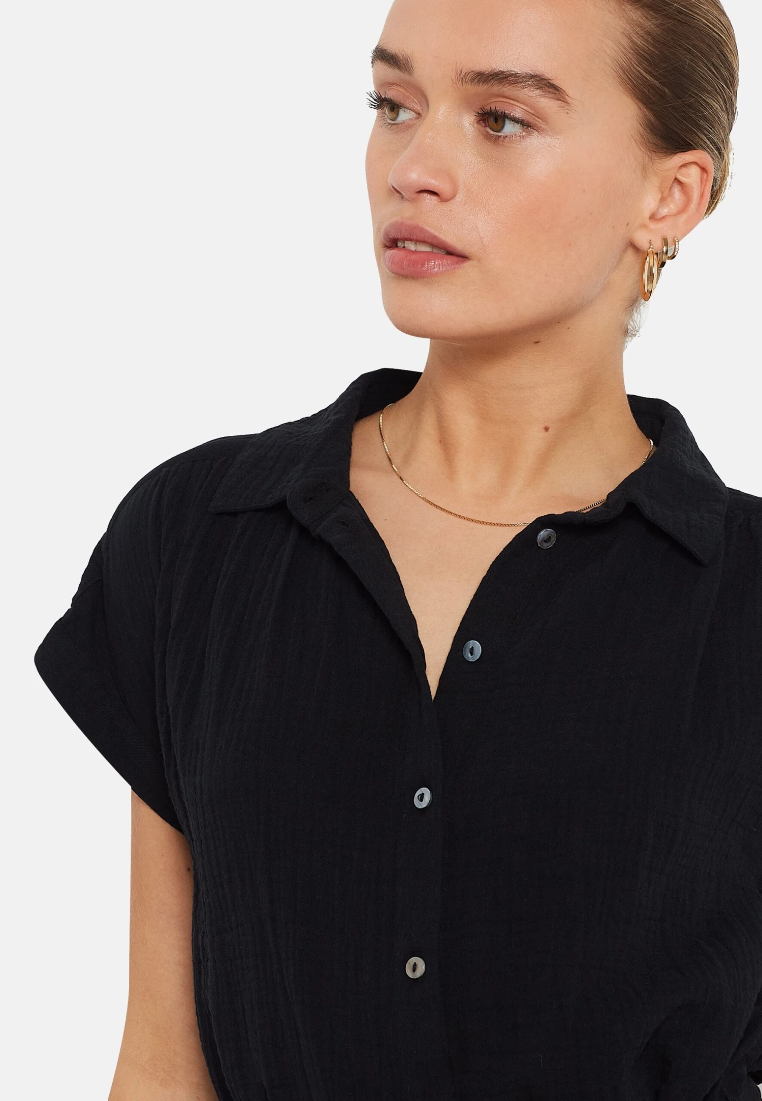 ETAM Falbala - Robe Chemise - Noir 5 ETAM Falbala - Robe Chemise - Noir – Image 5