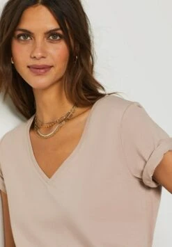 ETAM Punta - T-Shirt Basique - Gris Taupe -Etam 9d707c2433f54b8fb595357273b21c21
