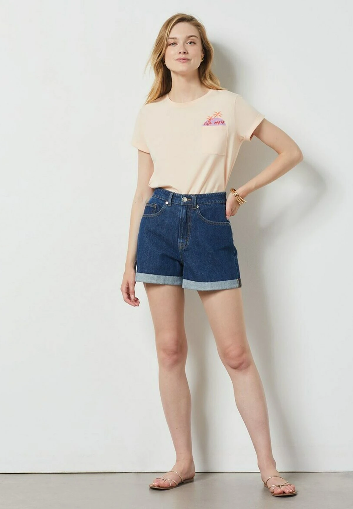 ETAM Afia - T-Shirt Imprimé - Orange 2 ETAM Afia - T-Shirt Imprimé - Orange – Image 2