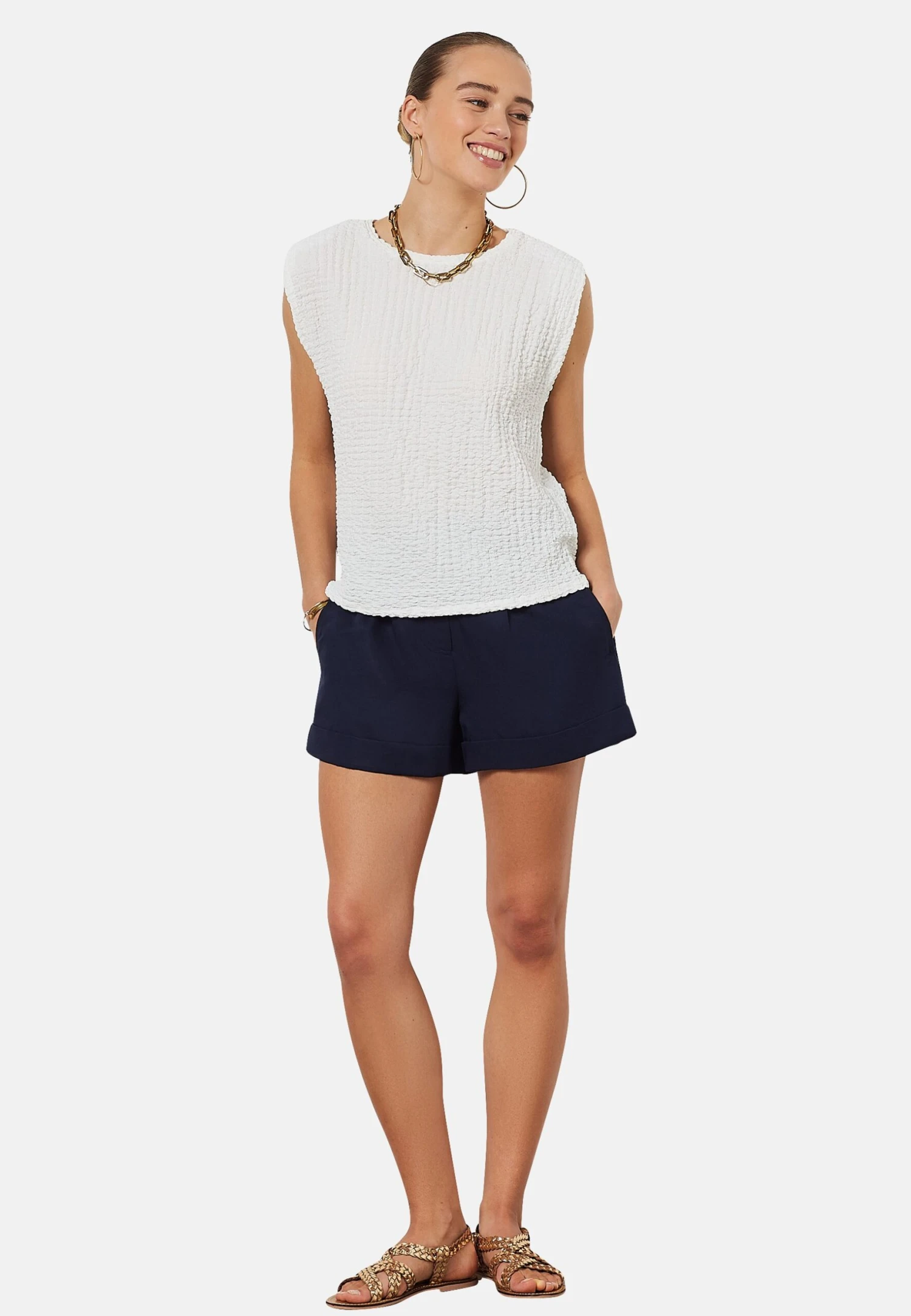 ETAM Aminat - T-Shirt Basique - Ecru 1 ETAM Aminat - T-Shirt Basique - Ecru