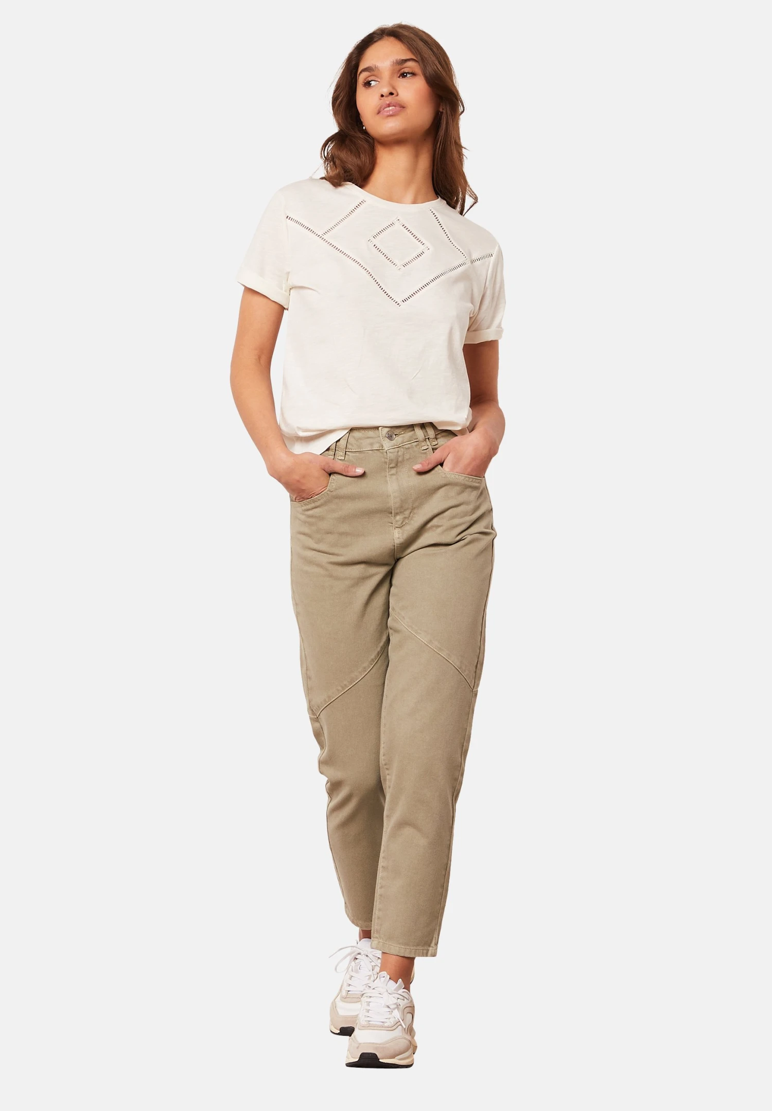 ETAM Baran - Jeans Fuselé - Vert Kaki 2 ETAM Baran - Jeans Fuselé - Vert Kaki – Image 2