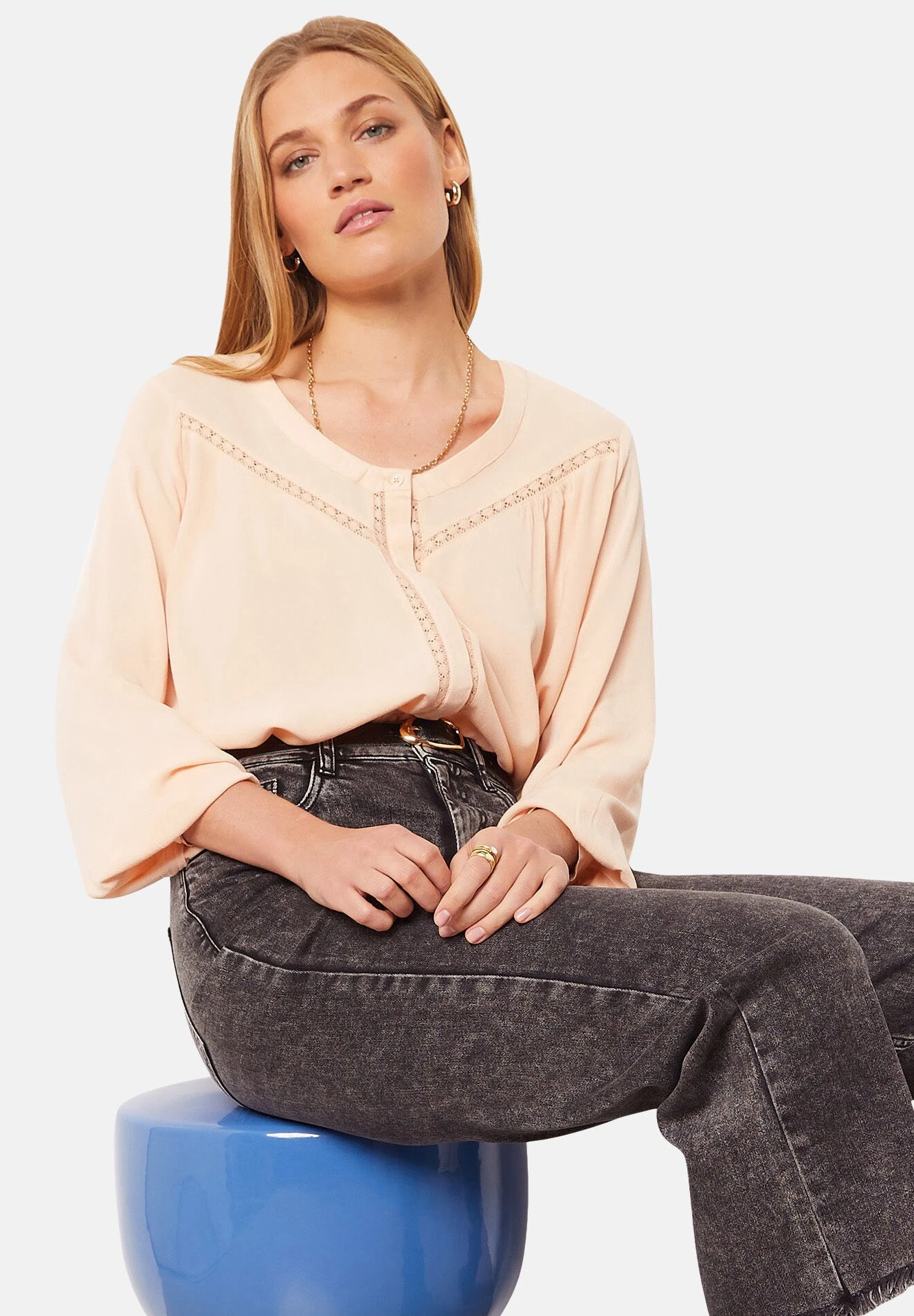 ETAM Julie - Blouse - Rose Pâle 4 ETAM Julie - Blouse - Rose Pâle – Image 4