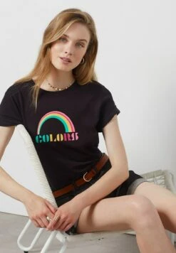 ETAM Amelane - T-Shirt Imprimé - Noir -Etam b8cca0a9bf4c43cda0ec35f1e59d5013