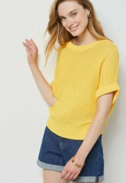 ETAM Crew - T-Shirt Basique - Jaune