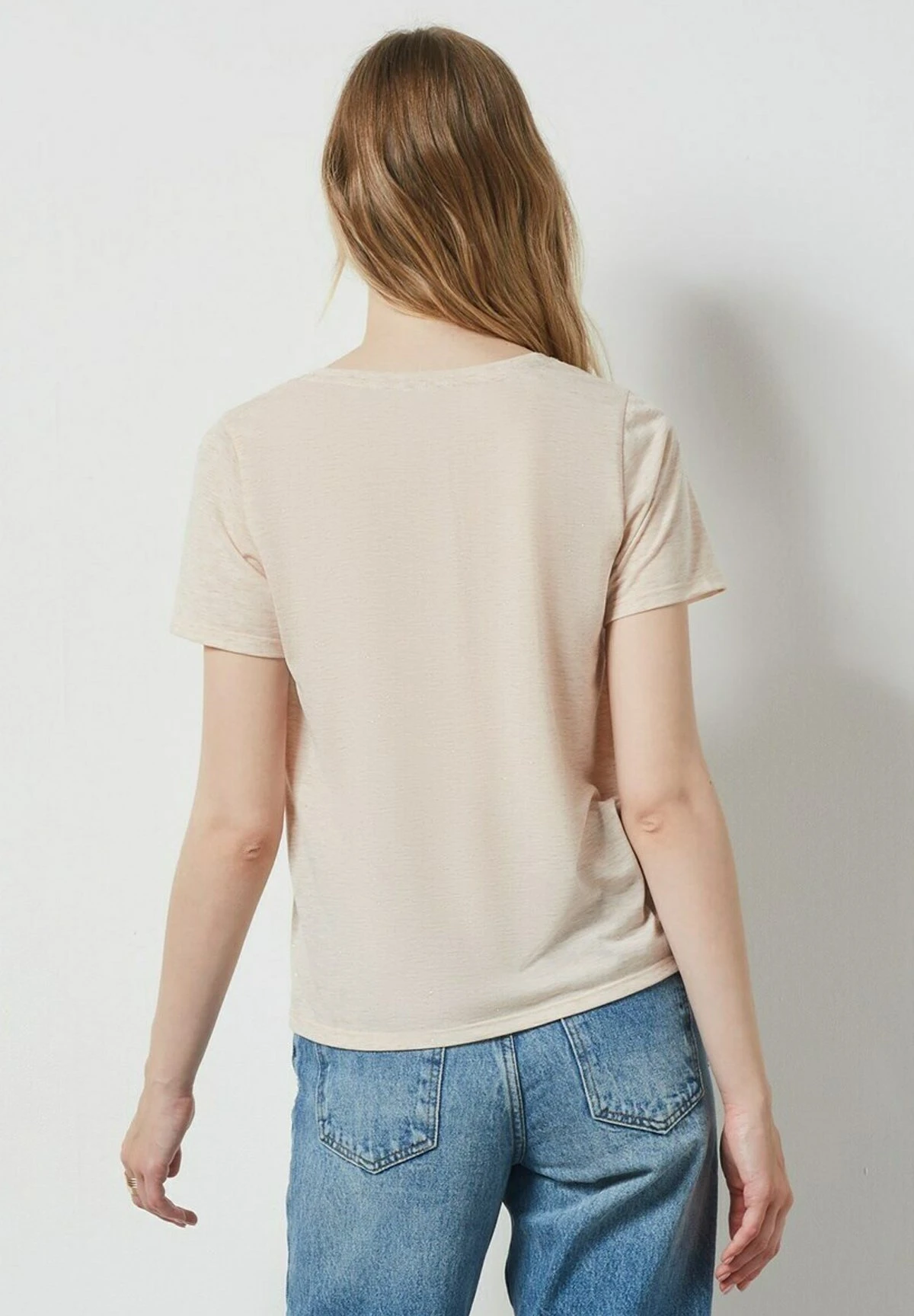 ETAM Delfa - T-Shirt Basique - Beige 3 ETAM Delfa - T-Shirt Basique - Beige – Image 3