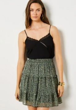 ETAM Maria - Jupe Trapèze - Vert