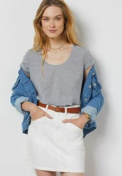 ETAM Delfa - T-Shirt Basique - Gris Clair -Etam c6392e63568d466fb5de035260bedd18