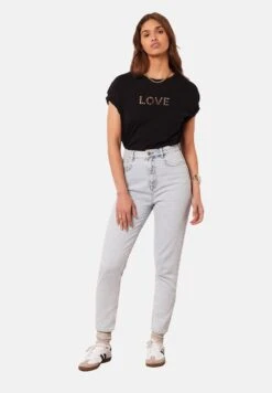 ETAM Palmy - T-Shirt Imprimé - Noir