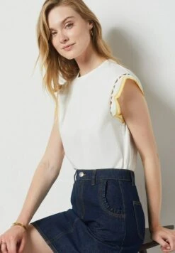 ETAM Tabita - T-Shirt Imprimé - Ecru -Etam d53efe547fb143c085da428dc1acff30