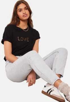 ETAM Palmy - T-Shirt Imprimé - Noir -Etam d790461ee125468586957ef0d5fbb598