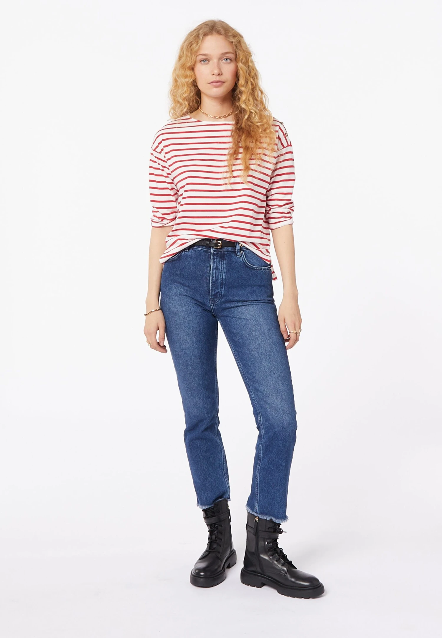 ETAM Pitane - T-Shirt À Manches Longues - Rouge 2 ETAM Pitane - T-Shirt À Manches Longues - Rouge – Image 2