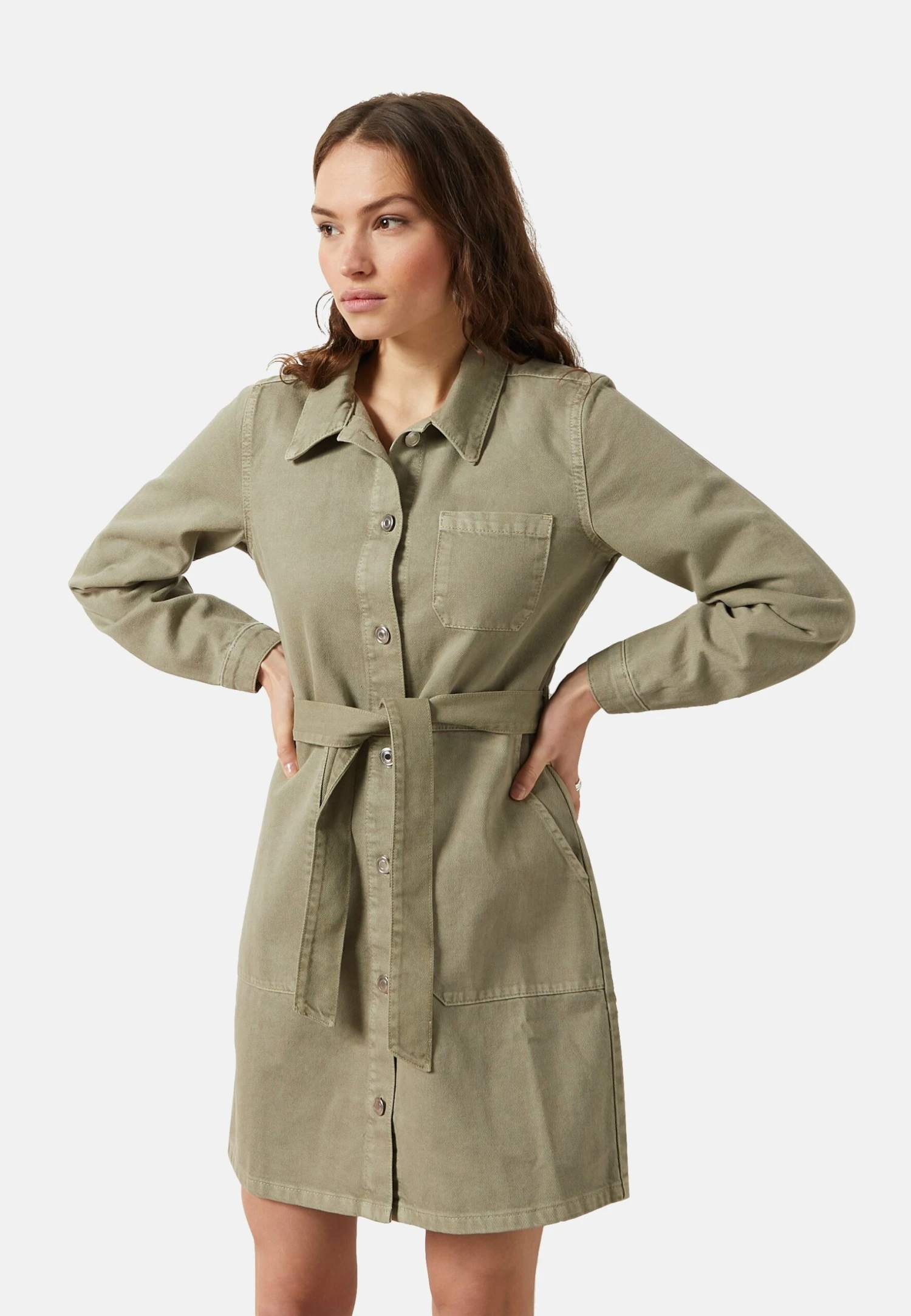 ETAM Baran - Robe Chemise - Vert Kaki 5 ETAM Baran - Robe Chemise - Vert Kaki – Image 5