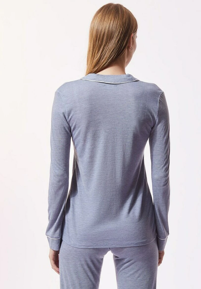 ETAM Warm Day - Haut De Pyjama - Bleu Marine 3 ETAM Warm Day - Haut De Pyjama - Bleu Marine – Image 3