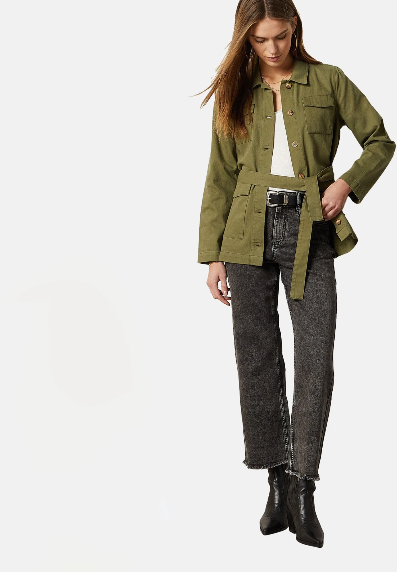 ETAM Dada - Jean Flare - Gris Anthracite 2 ETAM Dada - Jean Flare - Gris Anthracite – Image 2