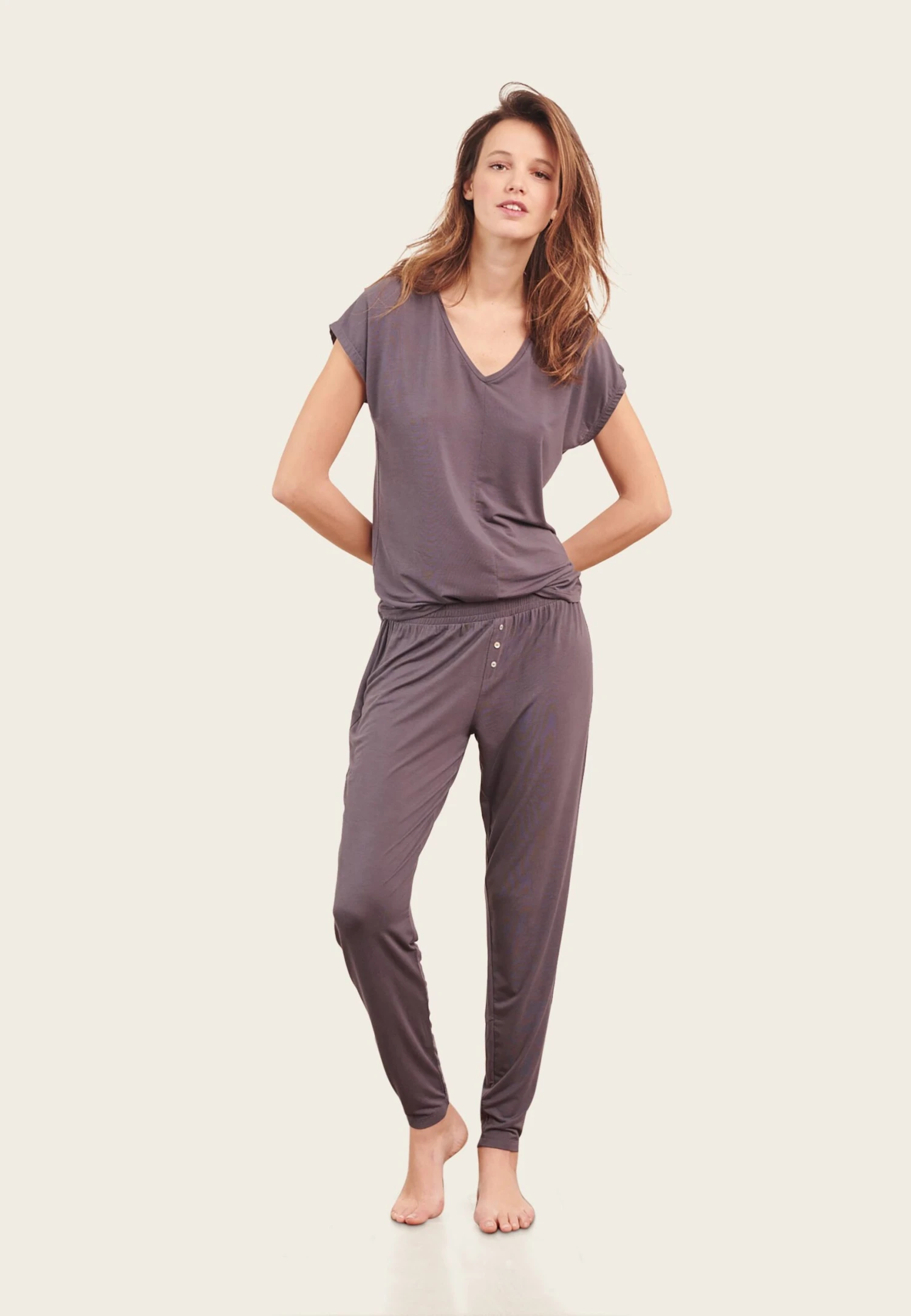 ETAM Mody - Bas De Pyjama - Gris Anthracite 1 ETAM Mody - Bas De Pyjama - Gris Anthracite