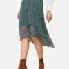 ETAM Malo - Jupe Trapèze - Vert